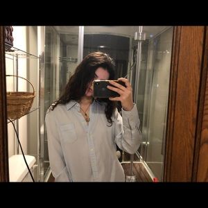 J.Crew baby blue button-up size M